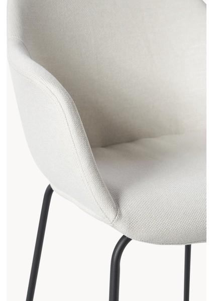 Fiji Kollu Sandalye – Scandi Stil, 40.000 Martindale, Metal Ayaklı, Dar Oturumlu