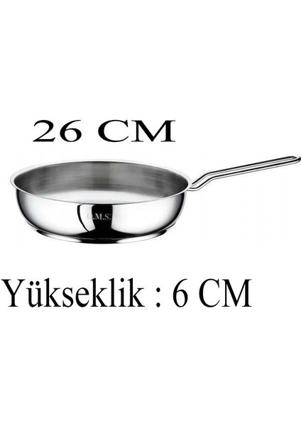 Çelik Tava 26X6 cm Cam Kapaklı fiyatları