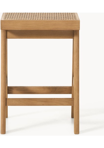 Sissi Hasır Tezgah Taburesi: Pierre Jeanneret Esintili, Koyu Ahşap, El Yapımı fırsatları