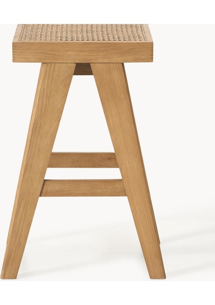 Sissi Hasır Tezgah Taburesi: Pierre Jeanneret Esintili, Koyu Ahşap, El Yapımı indirimleri