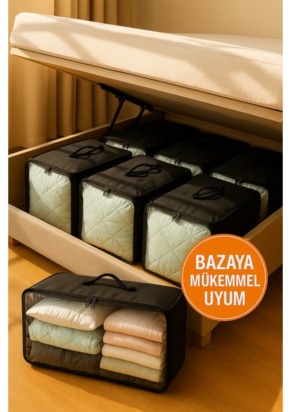 Geniş Hacimli Şeffaf Hurç 42X53X20 – Yorgan, Battaniye, Kıyafet Saklama Çantası 1 Adet