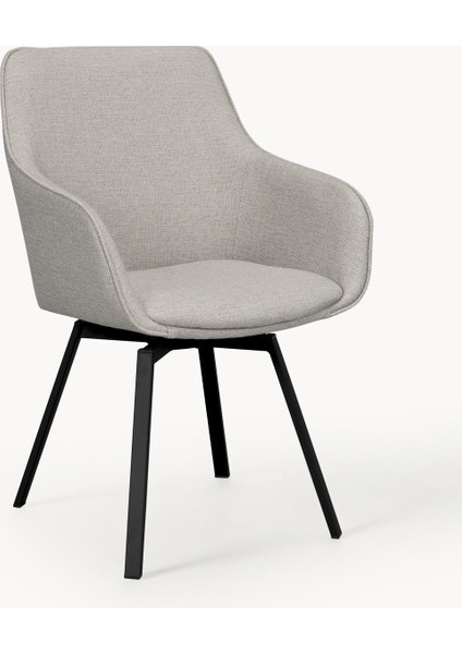 Alison Döner Koltuk Seti (2 Adet): Krem Beyaz, Koyu Ahşap Ayaklı fiyatları