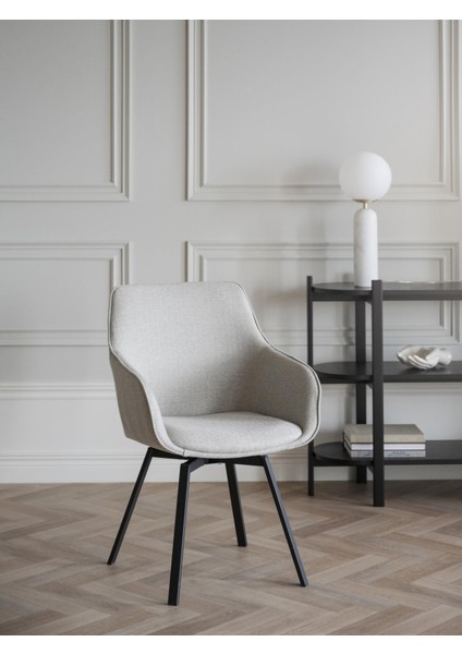 Alison Döner Koltuk Seti (2 Adet): Krem Beyaz, Koyu Ahşap Ayaklı modelleri