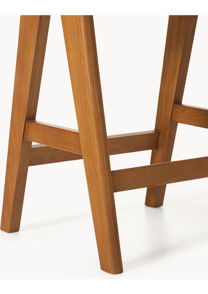 Sissi Viyana Hasır Bar Taburesi – Siyah Iskelet, Bej Oturak