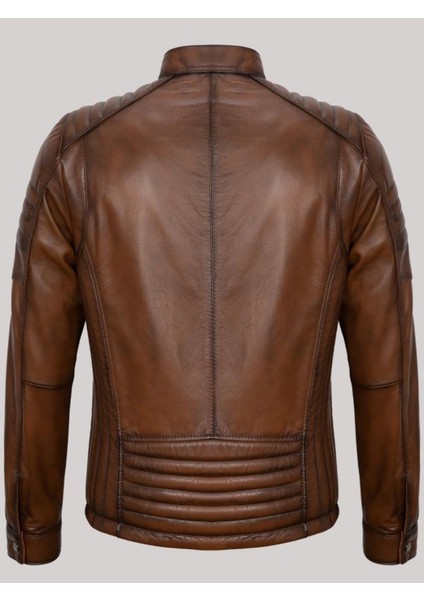 Hakiki Deri Kahverengi Omuz Kol Işlemeli Erkek Deri Ceket fiyatları