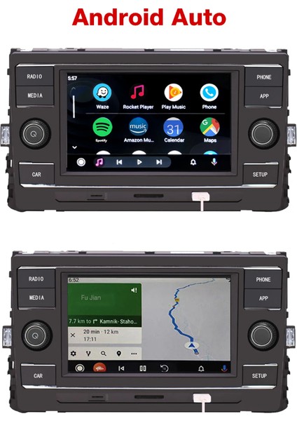 Volkswagen Rcd 330 Dokunmatik Multimedya Ünitesi – Carplay / Android Auto Destekli – Golf 7-7.5 / Passat B8 Uyumlu modelleri