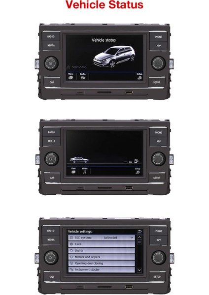 Volkswagen Rcd 330 Dokunmatik Multimedya Ünitesi – Carplay / Android Auto Destekli – Golf 7-7.5 / Passat B8 Uyumlu