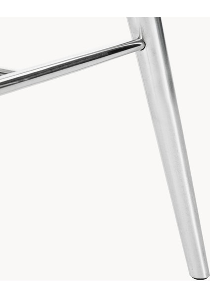 High Stool Bar Taburesi - Deri Oturaklı, Kayın Ağacı