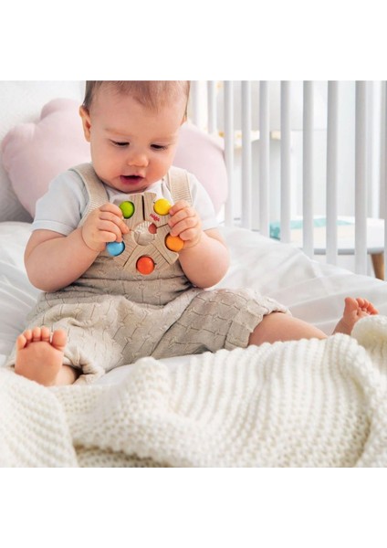 Bebekler Için Renkli Ahşap Rattle Oyuncak, Almanya Üretimi