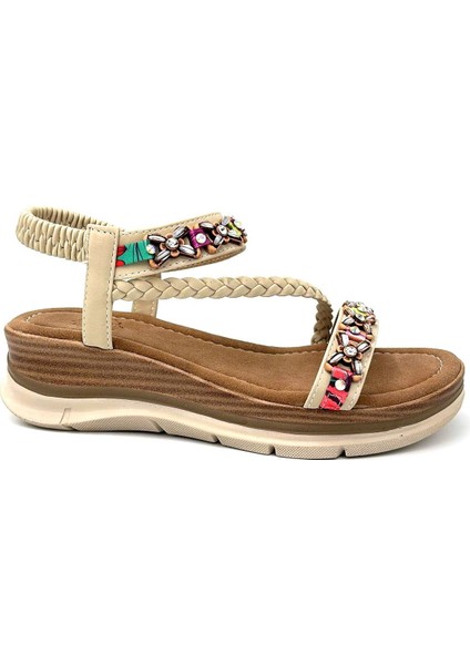 Papi Poli Hafif Taban Kadın Sandalet Ten modelleri