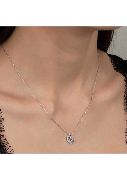 Swarovski Taşlı Gümüş Kalp Bayan Kolye fiyatları