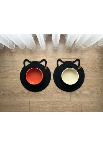 Şık Siyah Evcil Hayvan Beslenme Altlığı, 28X28 cm fiyatları