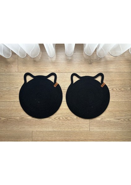 Şık Siyah Evcil Hayvan Beslenme Altlığı, 28X28 cm fırsatları