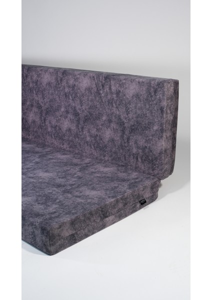 Katlanır Sünger Yatak 60*40*185*10 cm Uzunluk Gri Sünger Dallas Kumaş