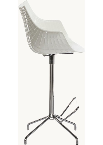 Meridiana Döner Plastik Bar Taburesi - Fildişi, Krom Ayaklı fiyatları