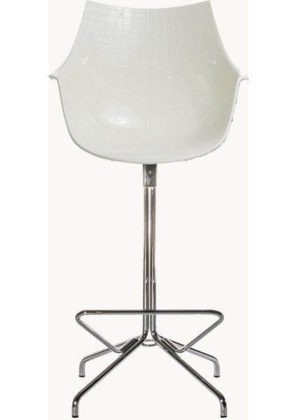 Meridiana Döner Plastik Bar Taburesi - Fildişi, Krom Ayaklı modelleri