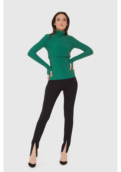 Boğazlı Crop Top ve Atlet Takım