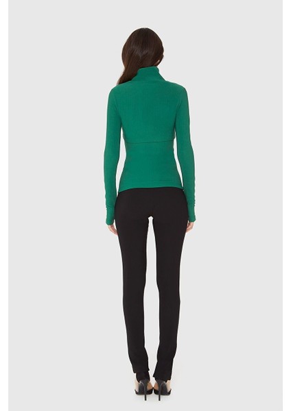Boğazlı Crop Top ve Atlet Takım