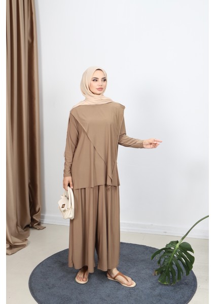 Çapraz Pantolonlu Sandy Takım