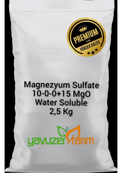 Magsul Magnezyum Sulfat Ec Fertilizer Toz Magnezyum, Azot ve Kükürtlü Gübre 2,5 kg