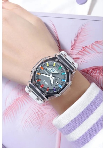 Skmei 2100 Renkli Spor Tasarım LED Erkek / Kadın Kol Saati fırsatları