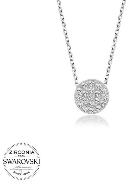 Swarovski Taşlı Gümüş Çember Bayan Kolye