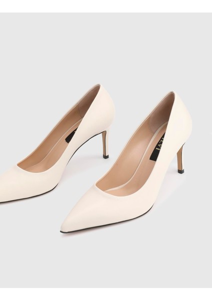 Haidee Hakiki Deri Bej Kadın Stiletto fiyatları