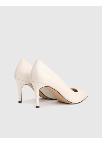 Haidee Hakiki Deri Bej Kadın Stiletto fırsatları