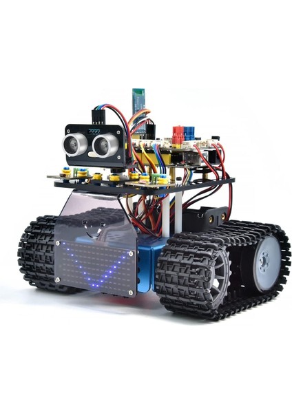 Arduino Uyumlu Robot Tank Kiti, Scratch/arduino ile Programlanabilir Stem Robotu, Dıy Eğitim Seti"