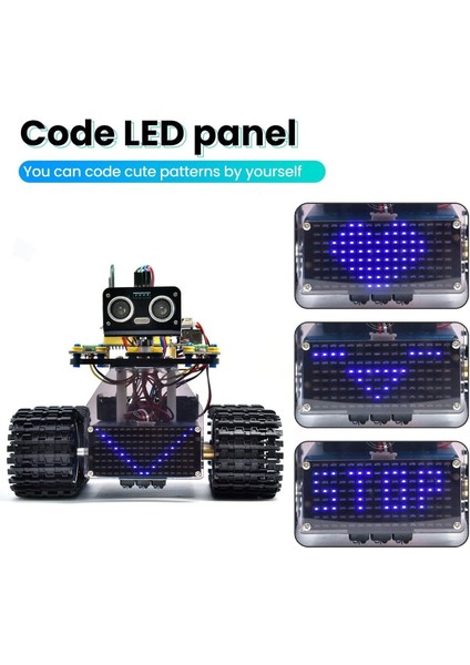 Arduino Uyumlu Robot Tank Kiti, Scratch/arduino ile Programlanabilir Stem Robotu, Dıy Eğitim Seti"