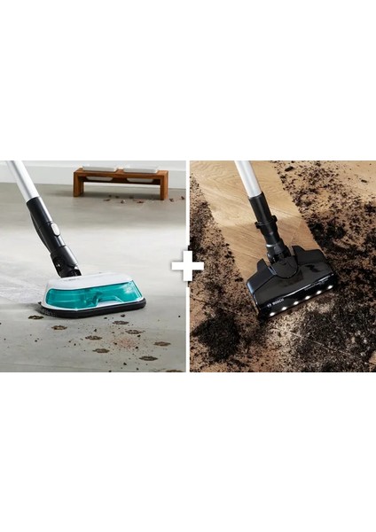BCS71HYG1 2'si 1 Arada Süpürme ve Silme Unlimited 7 Prohygienic Aqua Beyaz
