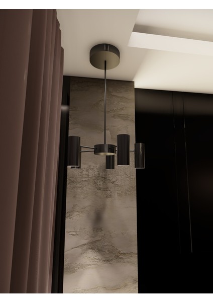 Luxera 5 Kollu Spot Avize – GU10 Duylu Gold Modern Silindirik Tasarım modelleri