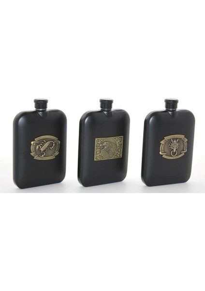 Paslanmaz Çelik Kabartmalı Tekli 6 Oz Matara