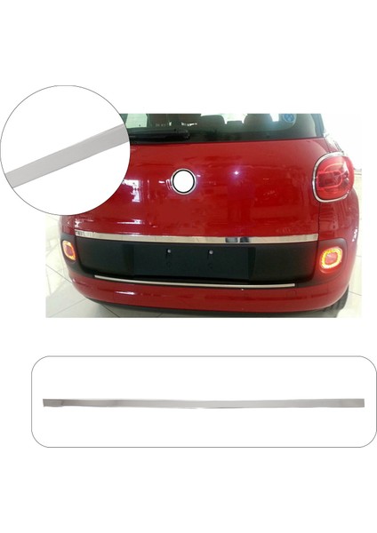 Fiat 500L Uyumlu 2013 ve Üzeri Krom Bagaj Alt Çıtası Paslanmaz Çelik