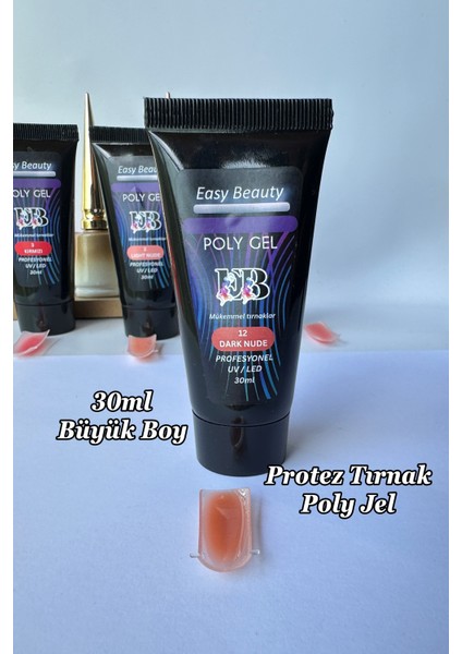 30 ml Protez Tırnak Jeli Poly Jel Evde Kolay Protez Tırnak Yap