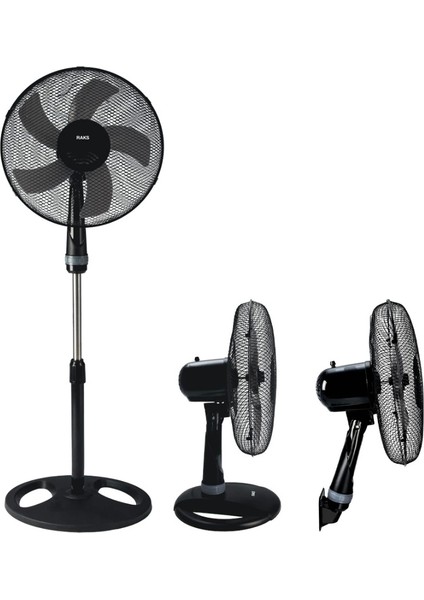 16INÇ / 40CM 55W 3 Ü 1 Arada Ayaklı - Duvar ve Masa Tipi Vantilatör 3 Kademe 220V