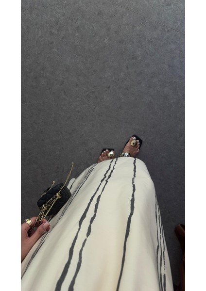 Soluk Antrasit Çizgili Ip Askı Elbise indirimleri