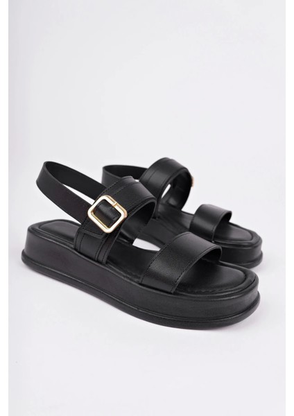 Poli Hafif Taban Günük Kadın Sandelet Siyah modelleri