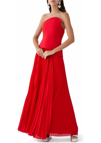 Britt Maxi Dress Askısız Maxi Elbise Pembe modelleri