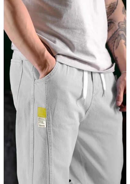 Reax Camils Beli Lastikli Ipli Düz Paça Rahat Kesim Erkek Jean Pantolon modelleri