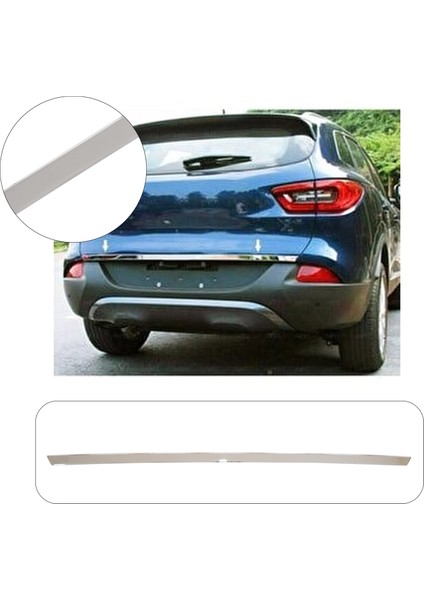 Renault Kadjar Uyumlu 2016 ve Üzeri Krom Bagaj Alt Çıtası Paslanmaz Çelik