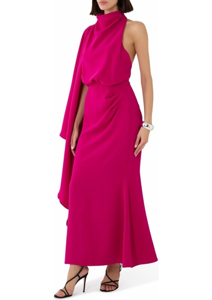 Flintshire Maxi Dress, Saten ve Tek Kollu Şık Gece Elbisesi fiyatları