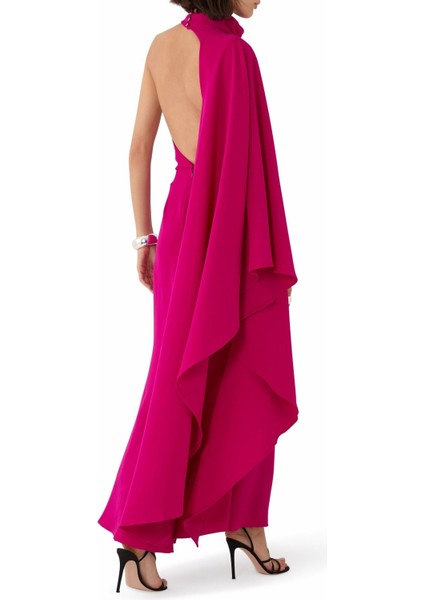 Flintshire Maxi Dress, Saten ve Tek Kollu Şık Gece Elbisesi fırsatları