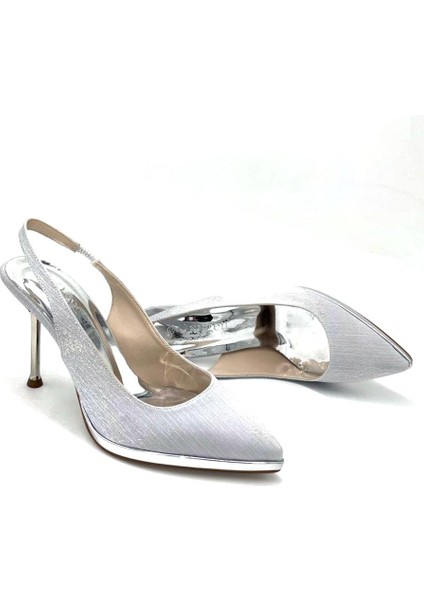 Zizi Burbu Kapalı Arkası Açık Topuklu Kadın Ayakkabı Gumüş fiyatları