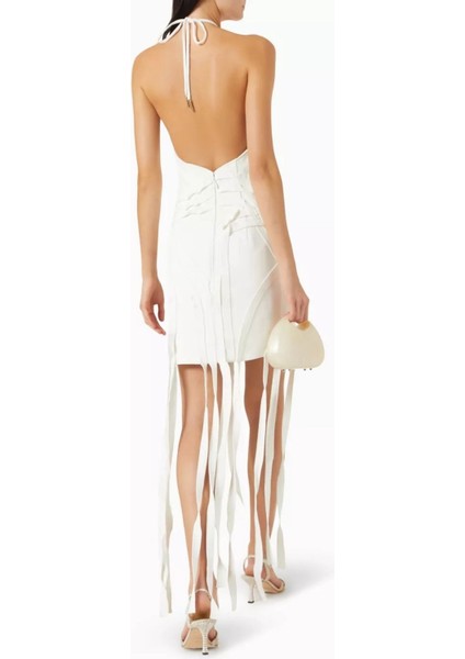 Grovehill Strip, Detail Mini Dress, Beyaz Mini Elbise modelleri