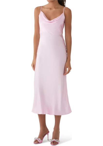 Trixie Desenli Midi Elbise, Slim Fit, Hafif Kumaşlı fiyatları