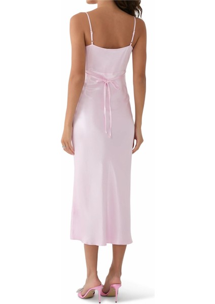 Trixie Desenli Midi Elbise, Slim Fit, Hafif Kumaşlı modelleri