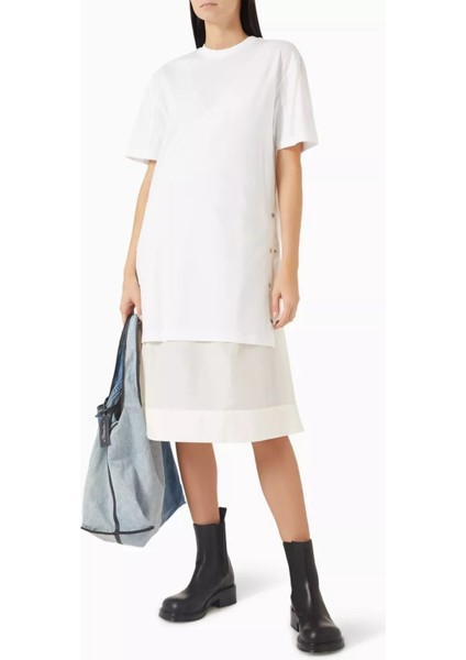 Oversize Tişört Midi Elbise Rahat ve Modern Günlük Şıklık