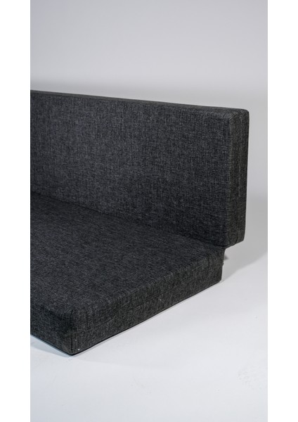 Katlanır Sünger Yatak 60*40*185*10 cm Uzunluk Gri Sünger Keten Kumaş