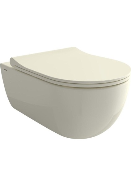 V-Tondo Rimless Asma Klozet Kanalsız Kapak Hariç Parlak Bisküvi 1416-014-0128 fiyatları